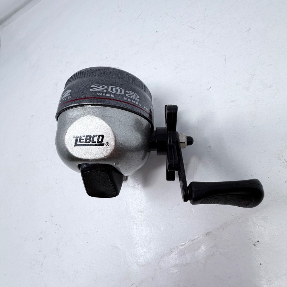 Zebco 202 Authentic Spincast Fishing Reel‎ Push Button 202J-L7 Alloy Gears Gray